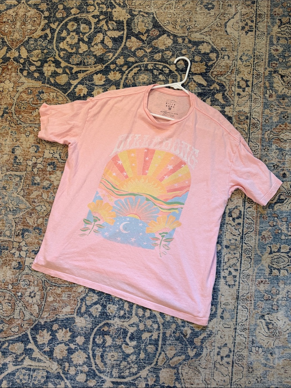 Billabong Pink Graphic Sunset Tee - Picture 1 of 3